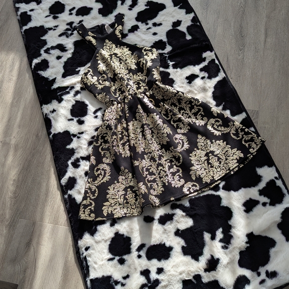 Vintage Damask Gothic Lolita Skater Dress - Picture 2 of 8